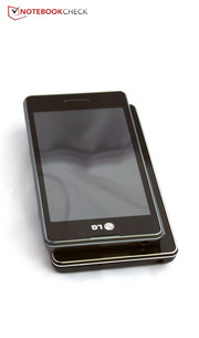 The smartphone sports a modest design.