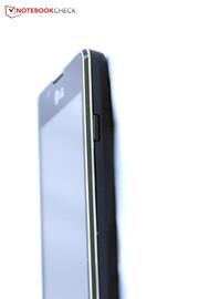 On the right hand side, the power button can be found.
