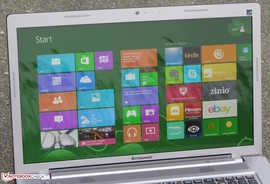 The Ideapad Z710 outdoors