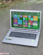 The Ideapad outdoors.