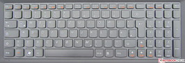 The keyboard enables pleasant typing