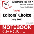 Award: Asus Memo Pad HD 7