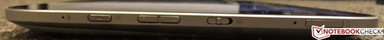 Side: Microphone, Power Button, Volume Control, Screen Lock, microSD Slot