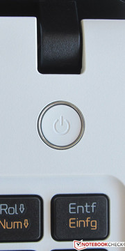 The power-on button.