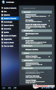 GPS receiver's settings.