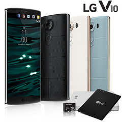 LG V10 gifts package for 2015 holiday season - battery, charging cradle, microSD card