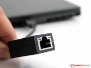 Accessories: An Ethernet dongle instead the missing Ethernet port? Here it is.