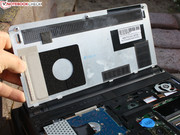Remove three screws, open the cover and the innards can be accessed.