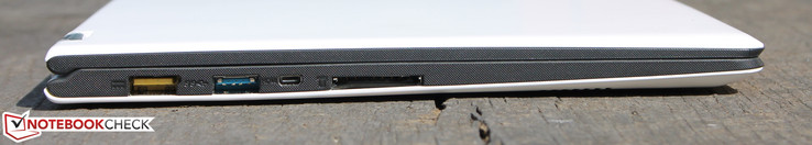 Combined AC USB 2.0, USB 3.0, Micro-HDMI, card reader SD, MMC