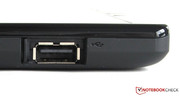 The USB host port can be covered up with a sliding door.