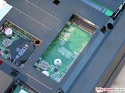 An empty mSATA slot for according mSATA SSDs.