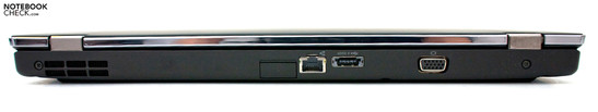 Rear: SIM slot, RJ45, eSATA/USB 2.0, VGA