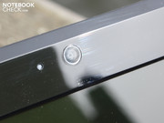 The only glossy and sensitive area is the display bezel (webcam).