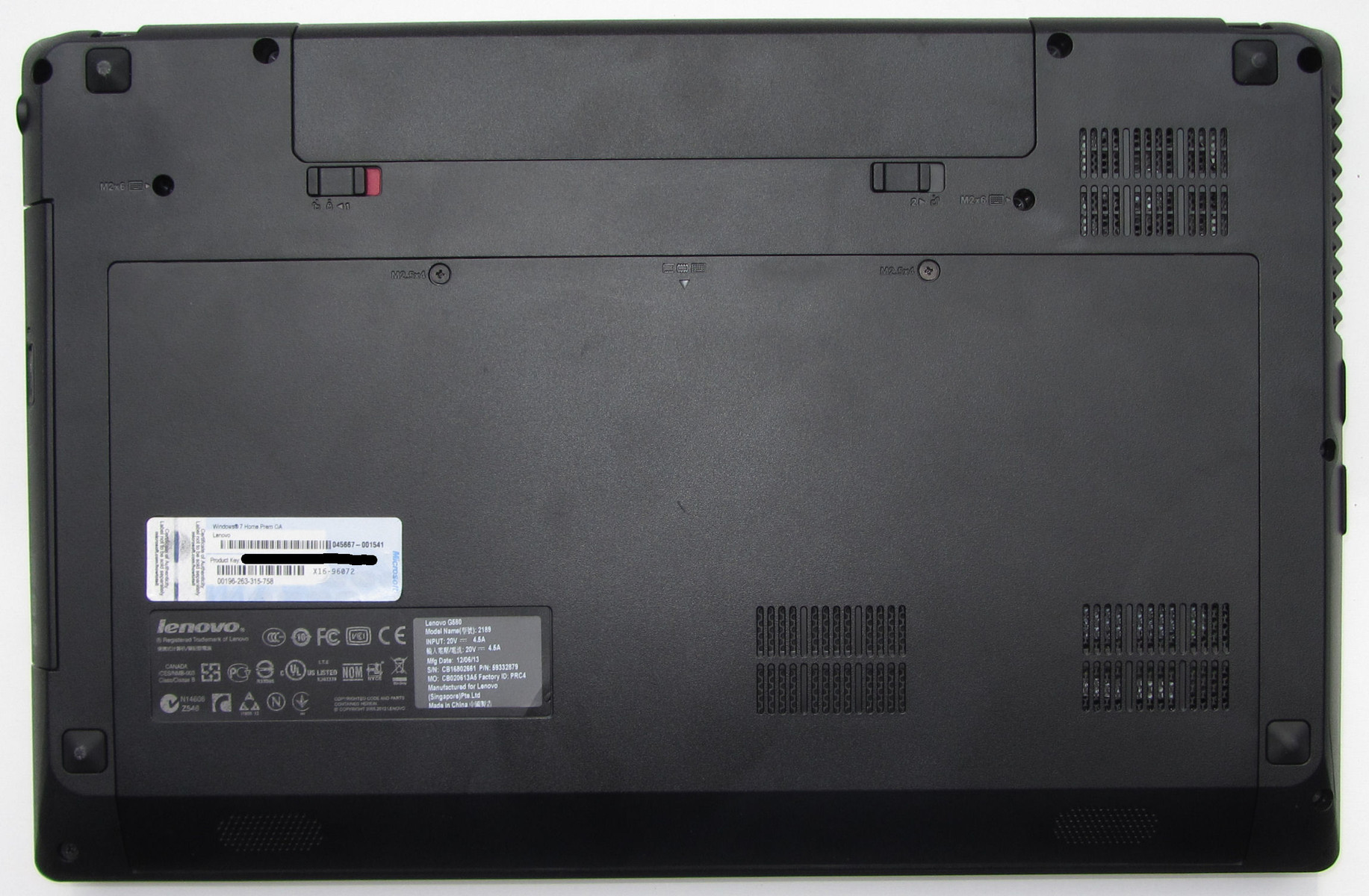 Review Lenovo IdeaPad G580 Notebook - NotebookCheck.net Reviews