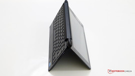 Lenovo Ideapad Flex 10 in 'tent' mode.