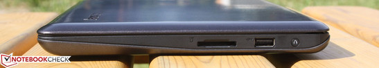 Rechte Seite: Kartenleser, USB 2.0, OneKey Recovery Button