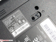 The battery is held in place using Acer's typical single lock.