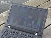 Outdoor use from a shallow angle, slightly cloudy