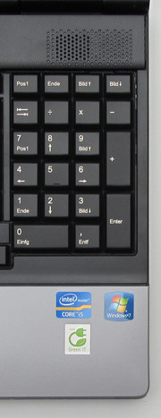 The full fledged numeric keypad eases the entering of large quantities of numbers.