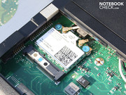 The WLAN module is inserted as a mini PCI ExpressCard.
