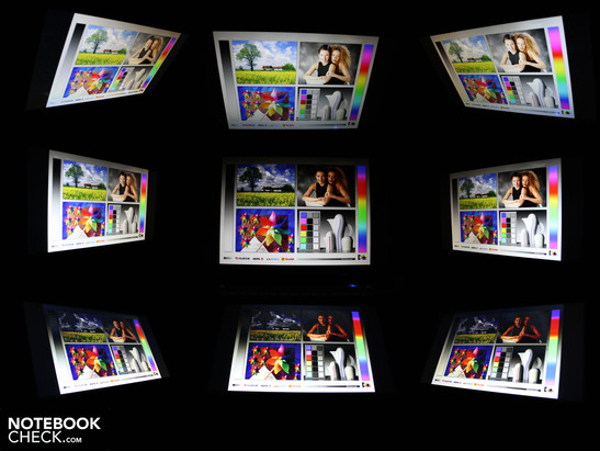 Viewing angles: Fujitsu Lifebook NH751 FHD, Panel CMO N173HGE-L11