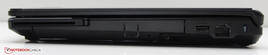 Right side: Kensington Lock slot, USB 2.0, DVD RW optical drive, Smartcard reader