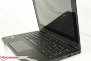 The rubberized or brushed metal look of the other Yoga 11 models have been replaced with flat matte finishing
