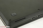 Stereo speakers on bottom front edges of notebook Stereo speakers on bottom front edges of notebook