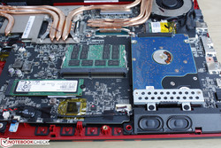 M.2 slot and 2.5-inch SATA III bay with adjacent DDR4 RAM