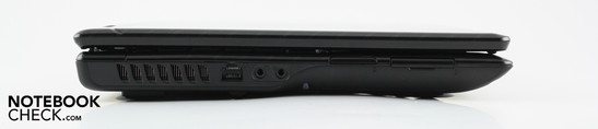 Left: Ethernet, line-out, mic, CardReader, ExpressCard34
