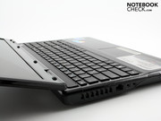The keyboard flexes,