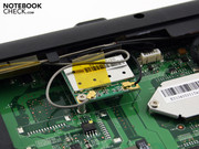 The WLAN module is placed on the motherboard as a mini PCI Express.