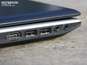 The interfaces offer a bit more than standard, alongside USB, HDMI and VGA there's also eSATA.
