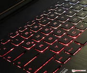 The keyboard offers multi-colored backlighting.
