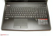 the MSI GE62's input devices