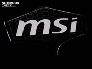 and the illuminated MSI logo