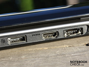 Onboard: DisplayPort, eSATA and HDMI - no VGA!