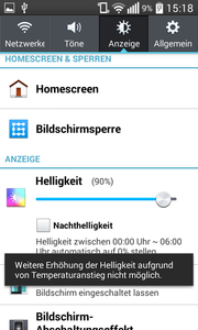 Unfortunately, under high levels of load, the maximum screen brightness drops.