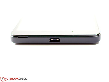Lower edge: USB, notch for removing the cover