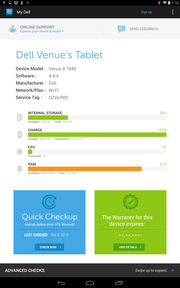 The "My Dell" tool displays system information...