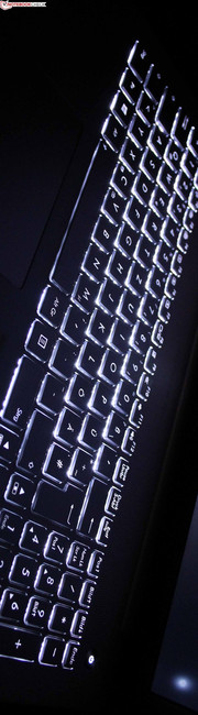 Asus N550JK-CN109H: Multi-level keyboard backlight