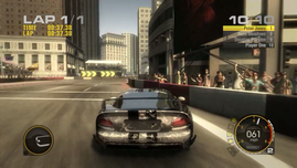 The limited resolution and screen size make the fast-paced GRID racing game more difficult to play