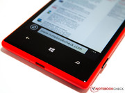 You can navigate through Windows Phone 8 with three touch buttons.