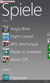 Xbox 360 games menu interface