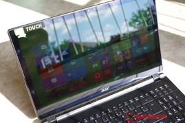 Acer Aspire V7-582PG in direct sunlight