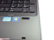 The fingerprint reader and several other features protect the security of the notebook and its data.