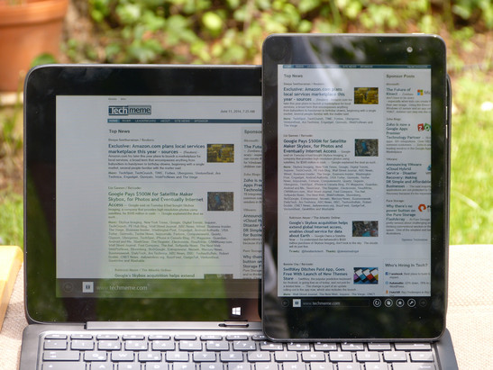 Outdoors: HP Pro X2 410 with Dell Venue 8 Pro