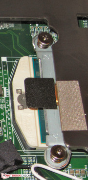 Clear to see: the CPU is seated in a socket.