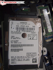 Two 750 GB hard drives are in the notebook.