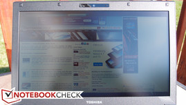 Under direct sunlight